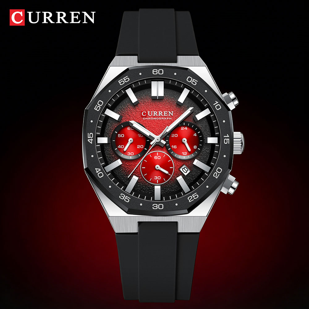 Jewellery Watch - CURREN Modny Męski Zegarek Sportowy Chronograf