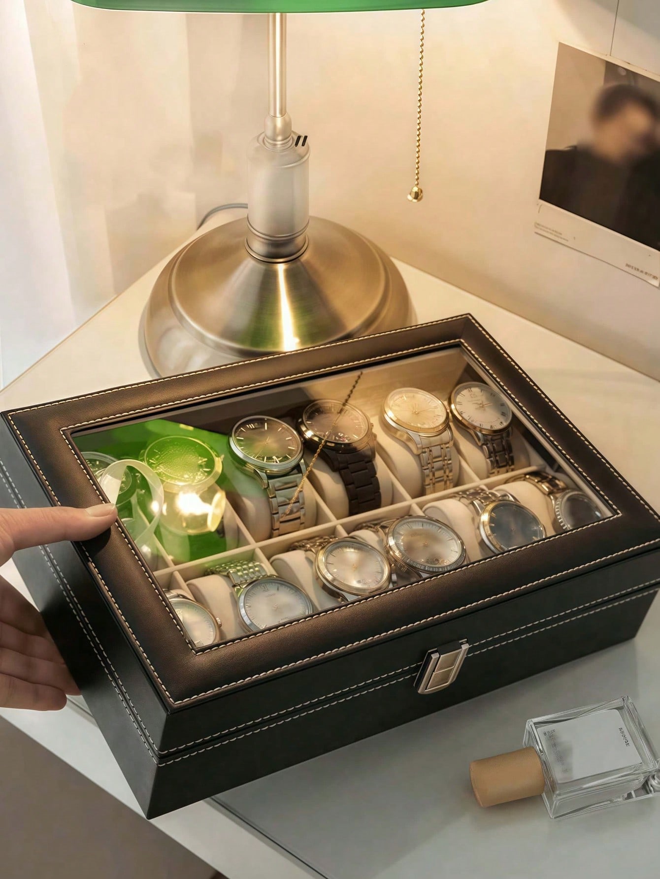 Skórzane pudełko na zegarki z  – Jewelry Organizer Watches recenzja i cena