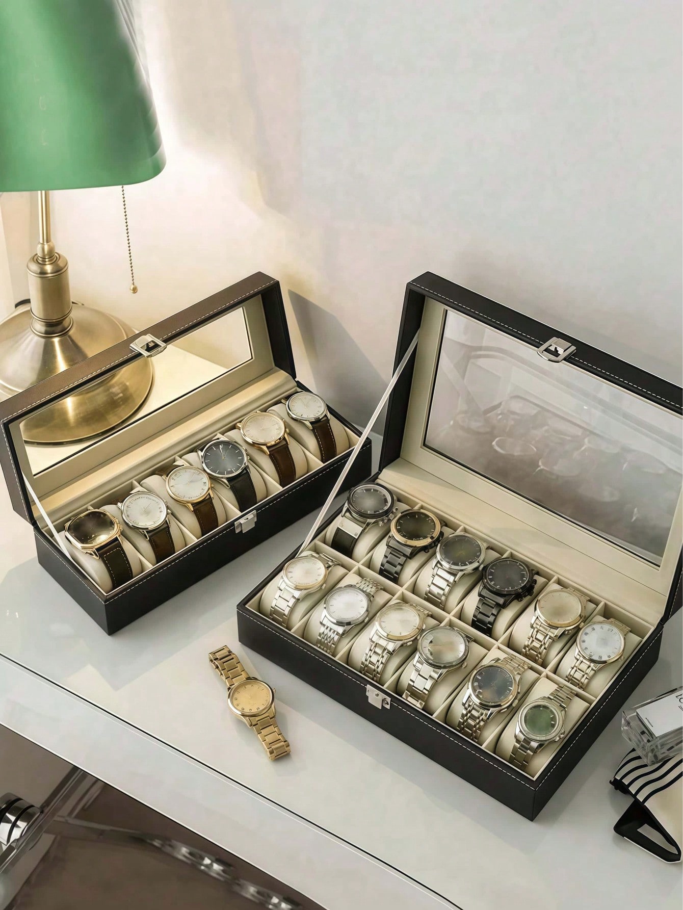 Skórzane pudełko na zegarki z  – Jewelry Organizer Watches recenzja i cena